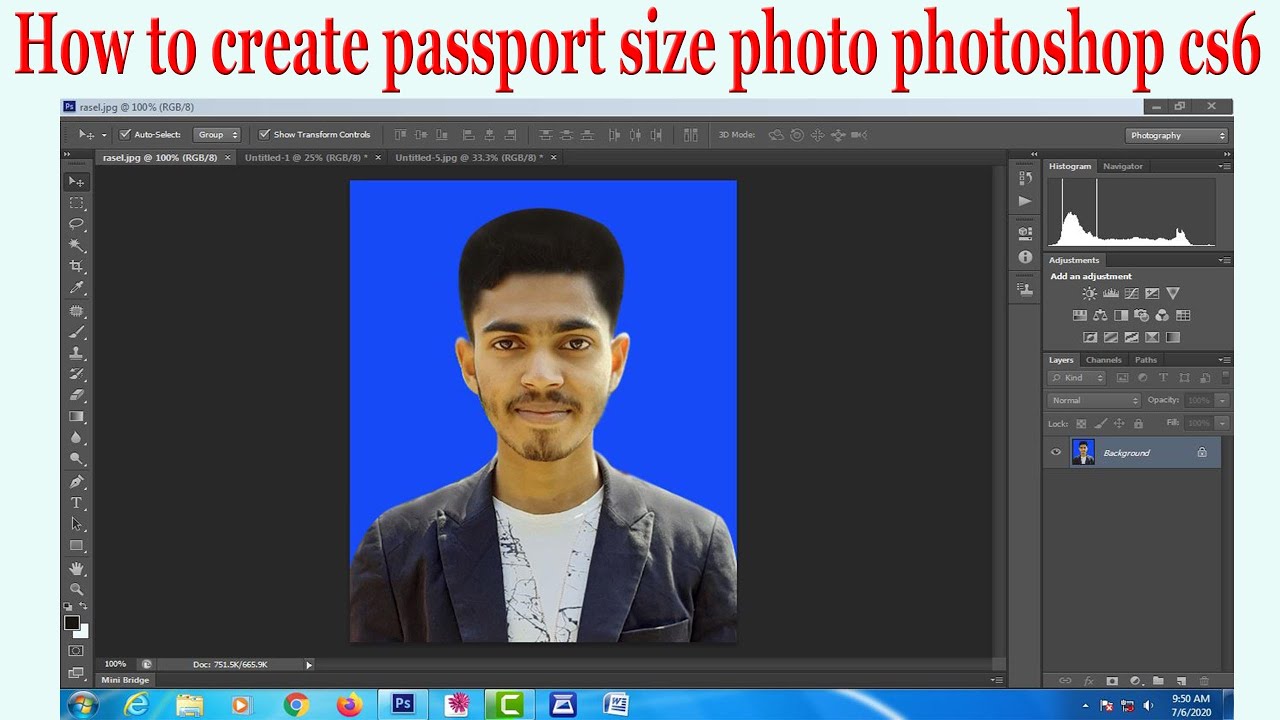 adobe photoshop passport photo